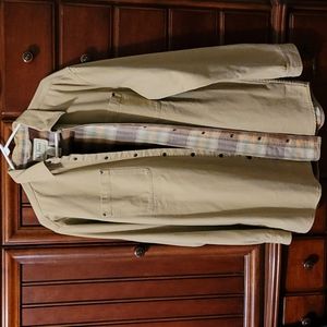 Vintage LL Bean Denim Flannel Lined Shirt, size Large Tall